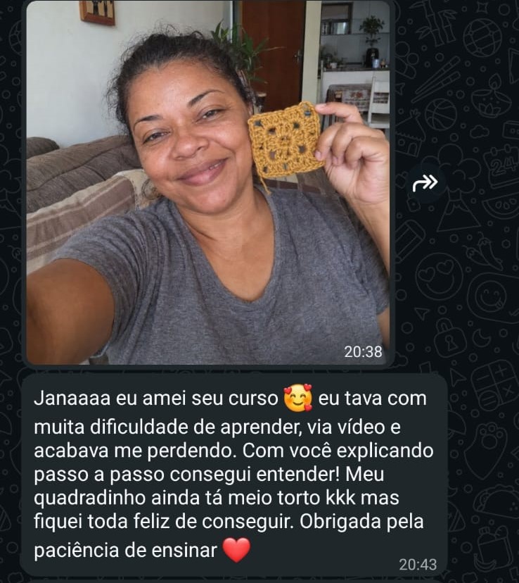 Mensagem enviada por Amélia, 59 anos